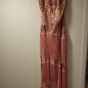 Pink Sequin Jumpsuit